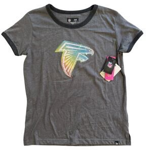 NWT HFL Atlanta Falcons Sequin Logo T-shirt Girls 14/16